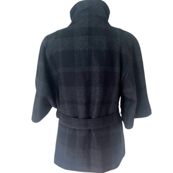 ๐ค Banana Republic | Black & Gray Plaid Wool Jacket | Size Large - Picture 5 of 8